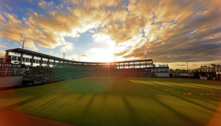 A general view of George M. Steinbrenner Field  during a Spring Training game between the New York Yankees and the Philadelphia Phillies on March 19, 2021 in Tampa, Florida. 