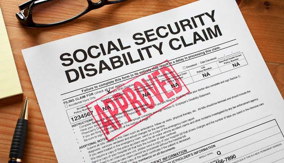 paper claim for social security disability with an approved stamp