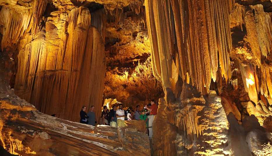 a view from below a tour of luray caverns in virginia