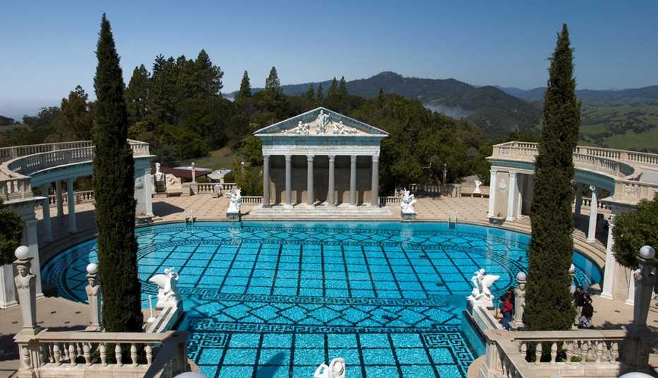 a swimming pool at hearst castle in california