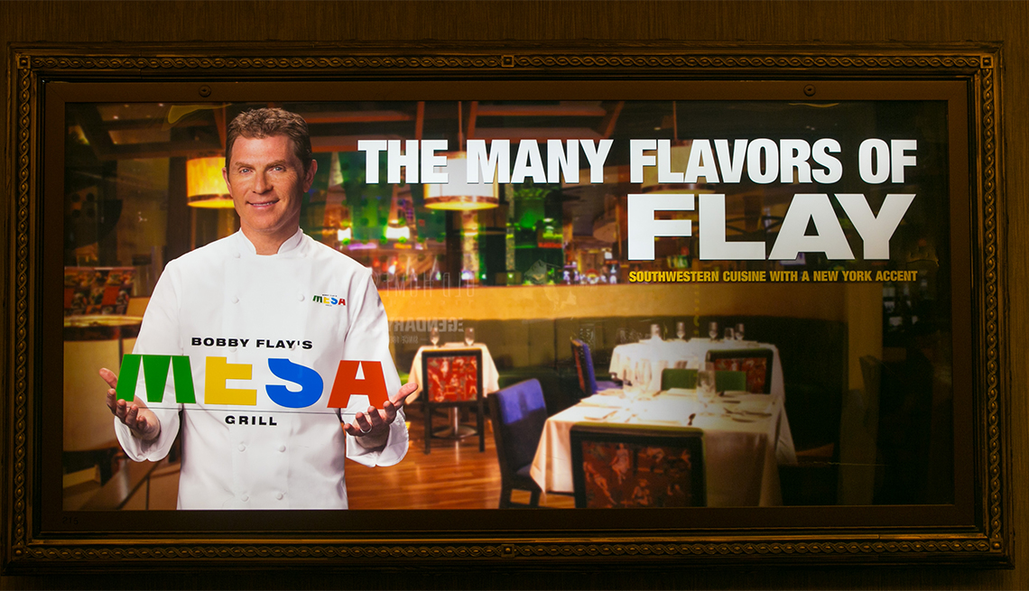 A promotional billboard for Bobby Flay's Mesa Grill