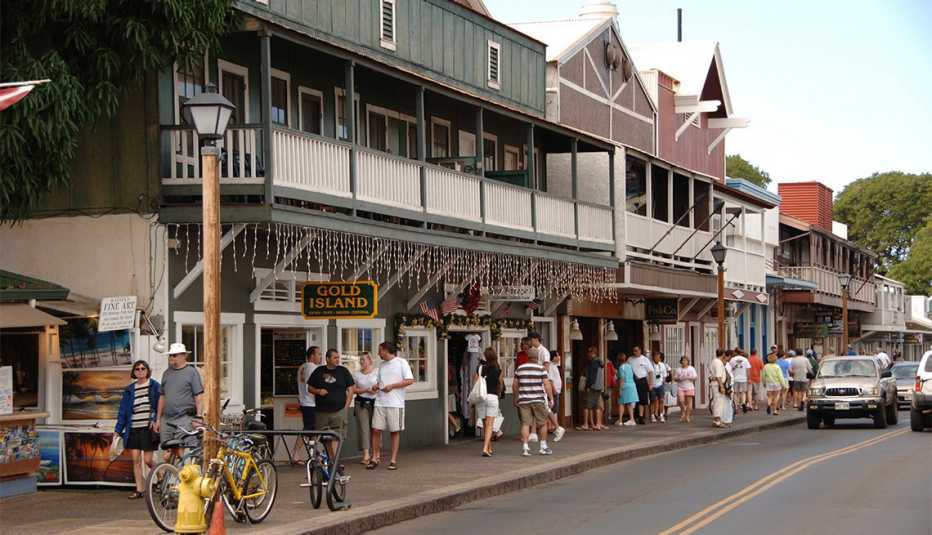Town of Lahania in Maui