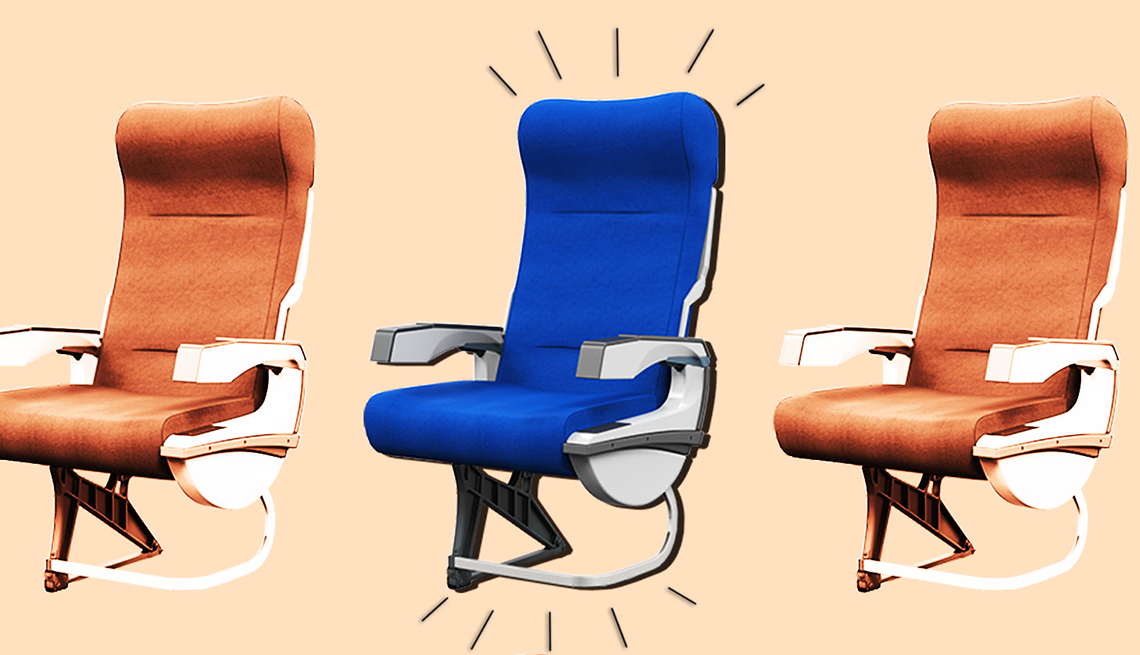 graphic of three airline seats