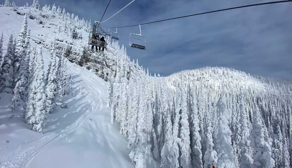 a ski lift at Kalispell, Montana