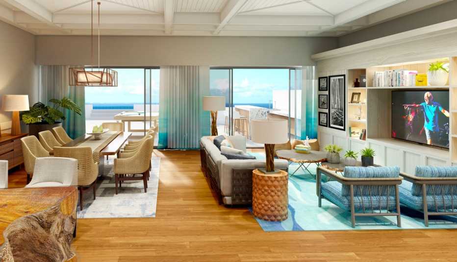 the margaritaville coral reefer suite at the adults only hotel