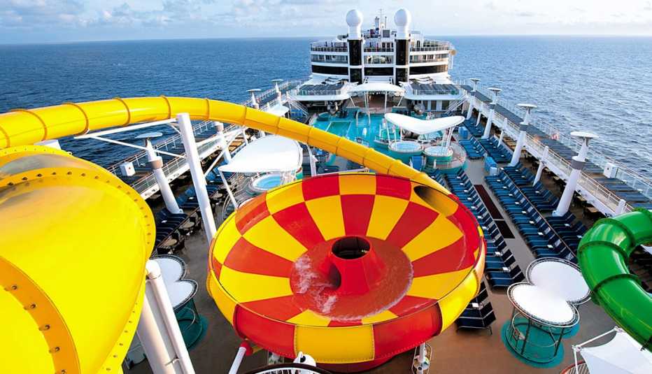 View Of The Pool Slide And Deck Of The Norwegian Epic Cruise Ship, Find The Cruise Ship For You