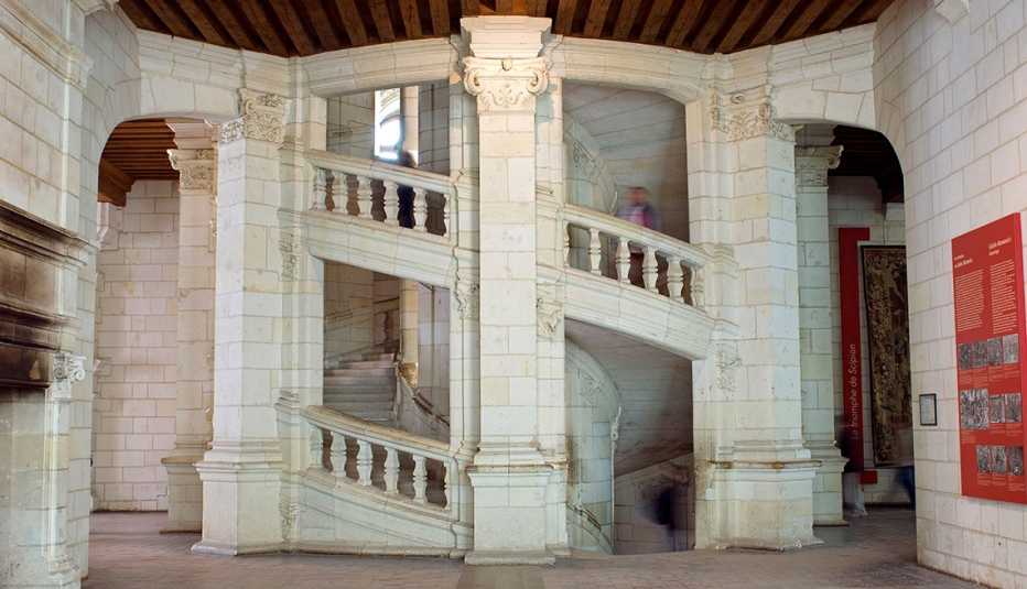 Spiral Staircase At The Chateau De Chambord In France, Great Staircases