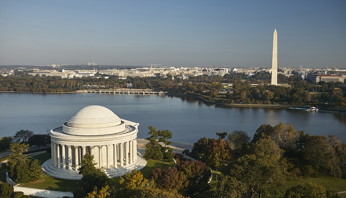 aerial view of Washington, D.C.