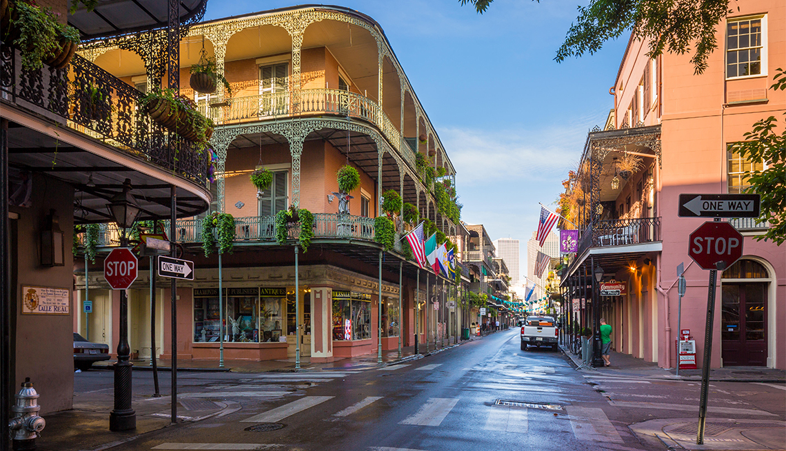 buildings in the French Quarter area of New Orleans, Louisiana