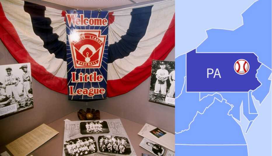 a display at the world of little league museum in  south williamsport pennsylvania