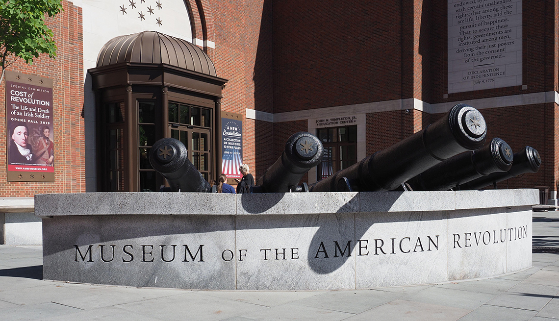 Outside of the Museum of the American Revolution