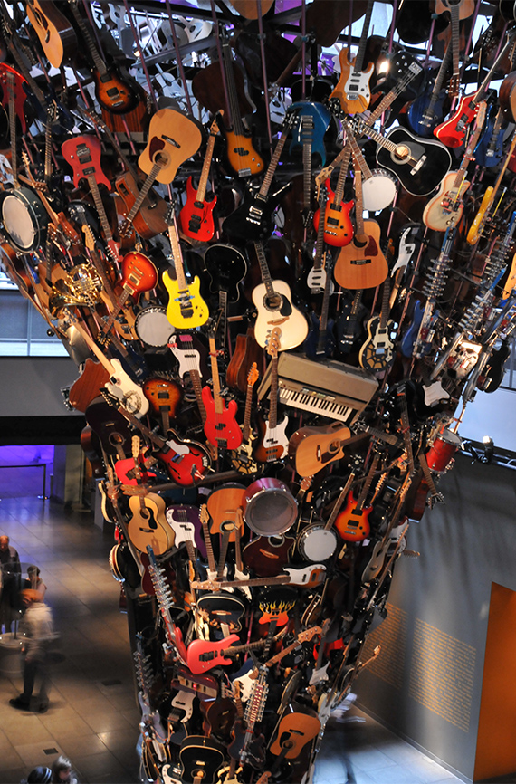 Museum of Pop Culture guitar exhibit