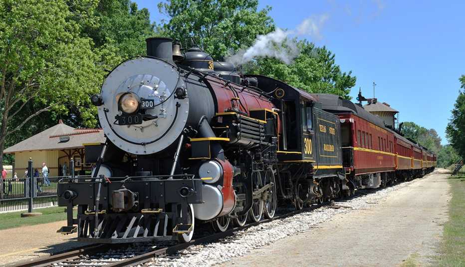 a vintage train from the texas state railroad in palestine texas