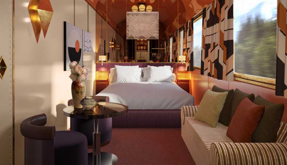 the deluxe sleeper suite of the orient express