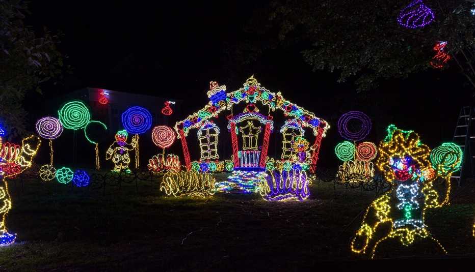 Gingerbread house at Rock City Rock City Enchanted Garden of Lights