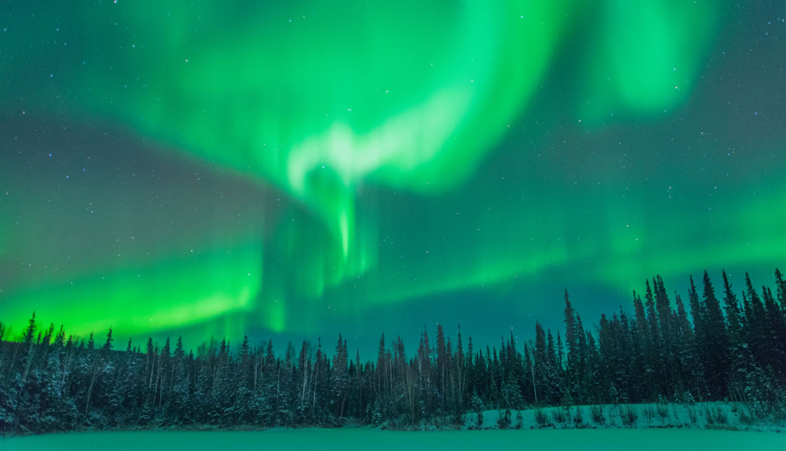 northern lights over fairbanks alaska