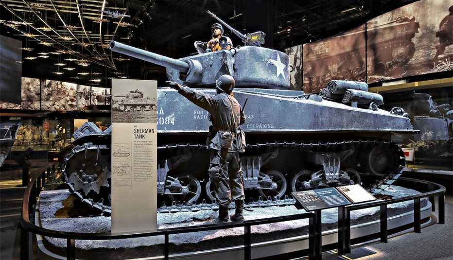 The M4 Sherman tank was the iconic American tank of World War II. It was employed in all theaters of operation where its reliability and mobility allowed it to spearhead armor attacks, provide infantry support or serve as artillery