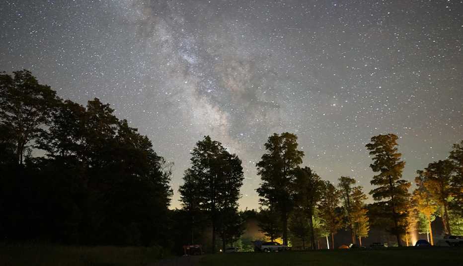 the milky way seen at night in cherry springs state park