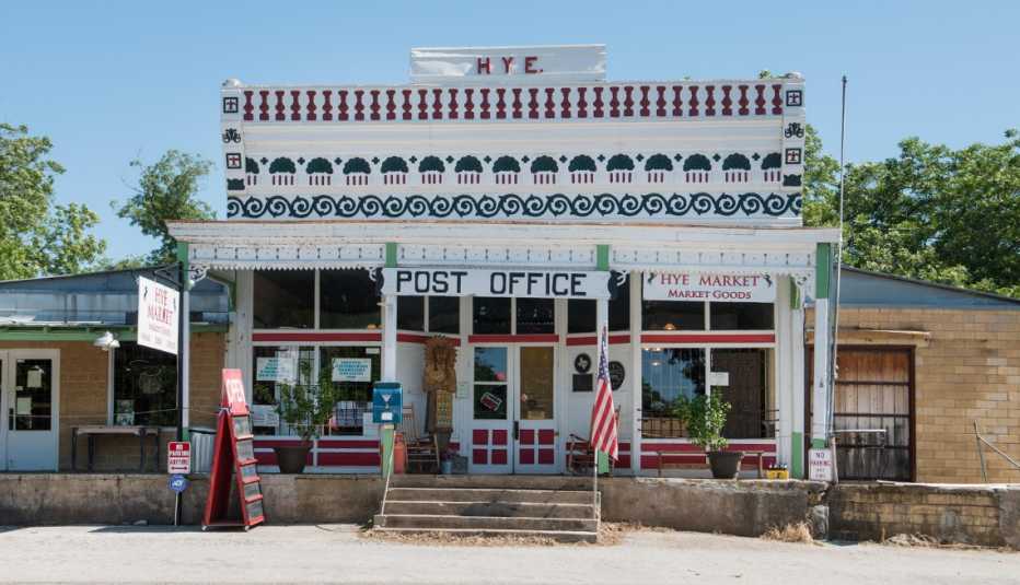 the old hye post office and store west of johnson city texas