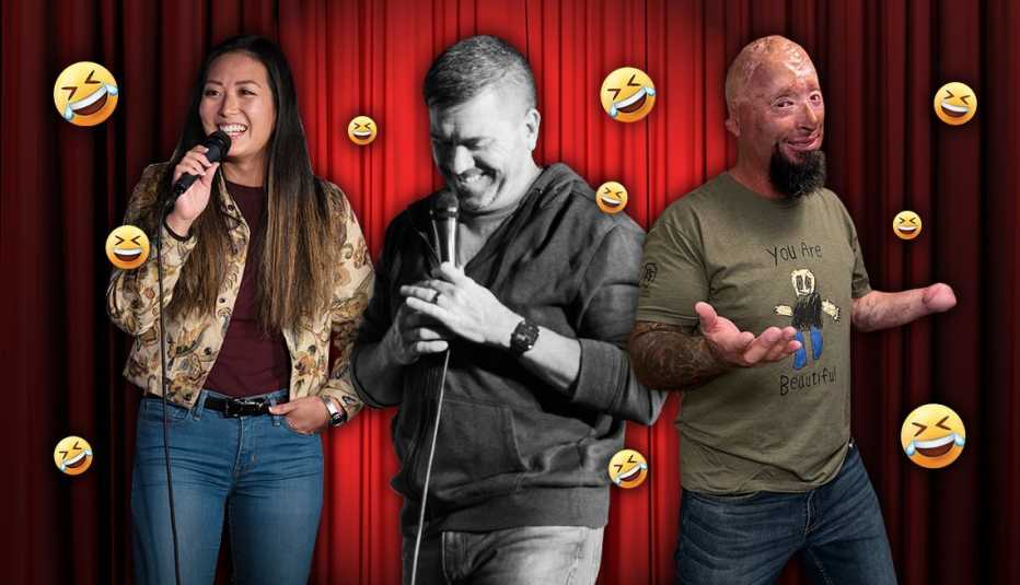 Demi Chang, Dewayne White and Bobby Henline are all veterans who have turned their experiences into stand-up comedy careers.
