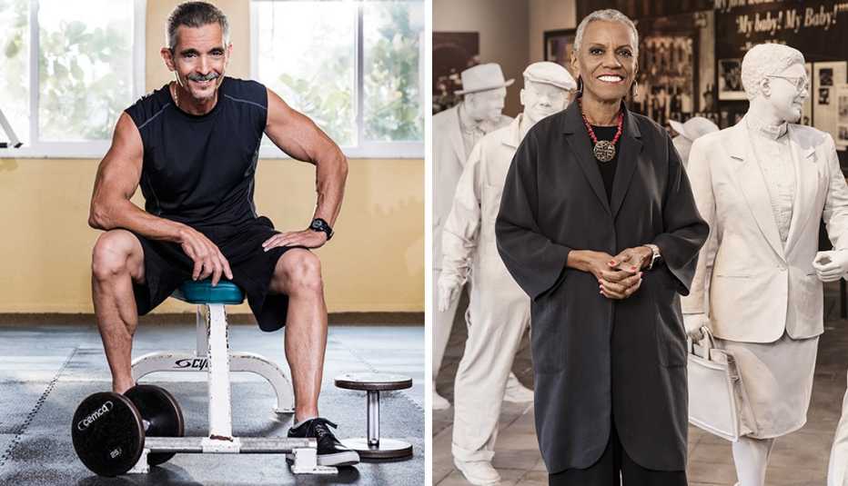 a personal trainer and a woman who works in a museum 