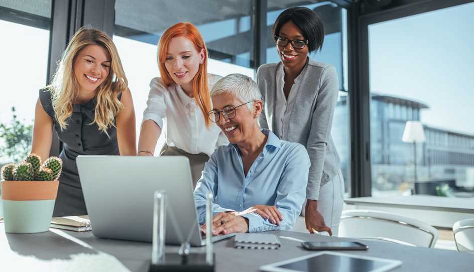 Women working together in the office