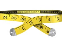 Cinta de medición en forma de cintura - Nueva dieta americana