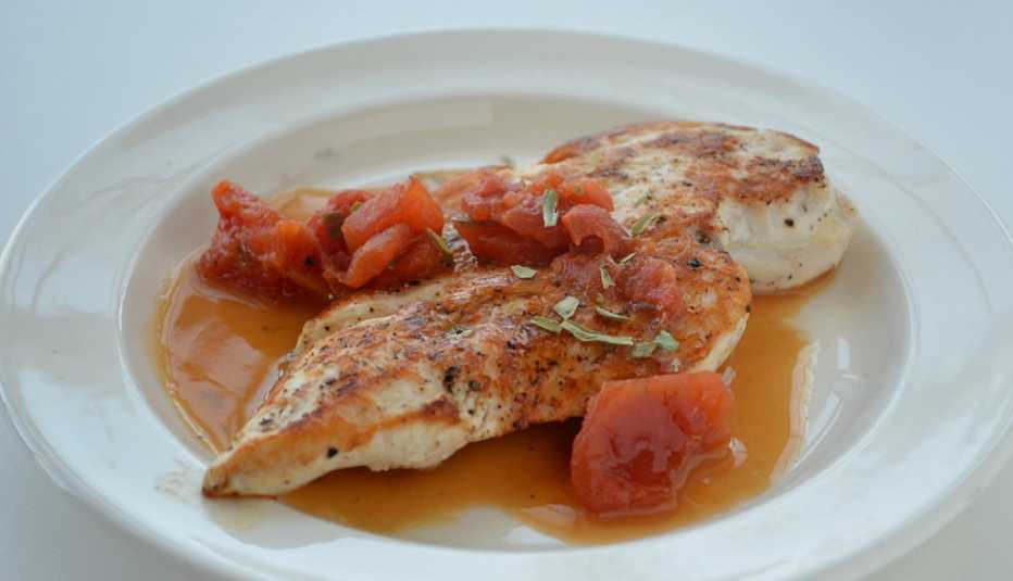 Chicken Topped With Tomato Tarragon Sauce, AARP Food And Recipes, Eight Healthy Chicken Recipes