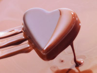 Chocolate en forma de corazón
