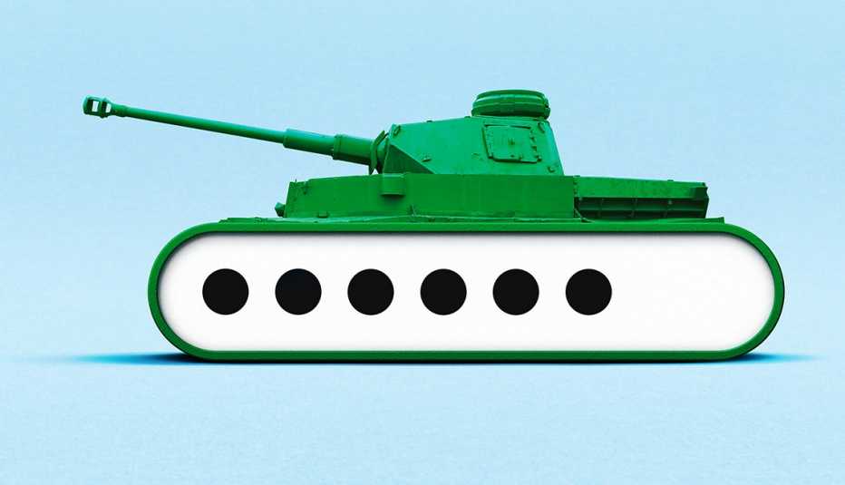 Ilustración de un tanque de guerra