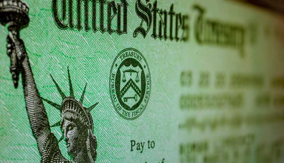 Cheque del Departamento del Tesoro de los Estados Unidos