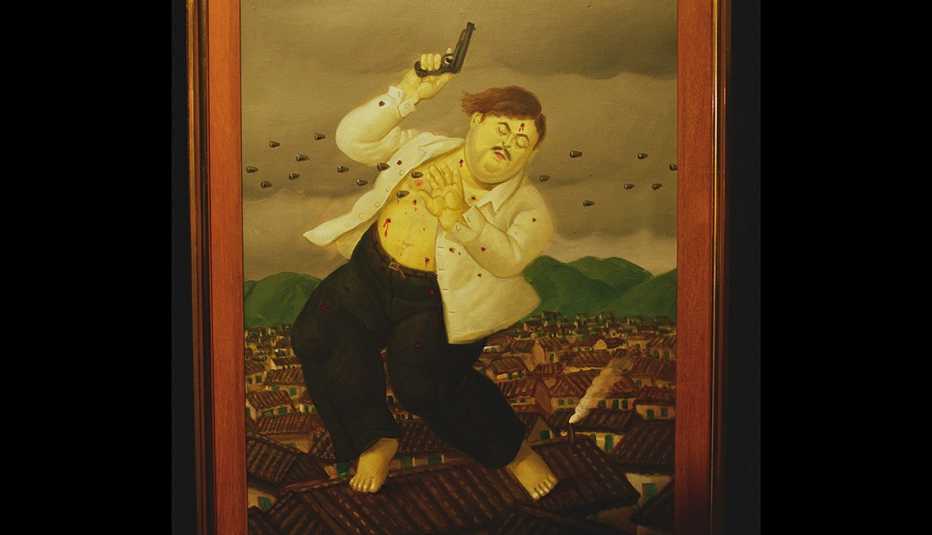 Óleo de Pablo Escobar realizado por el artista colombiano Fernando Botero