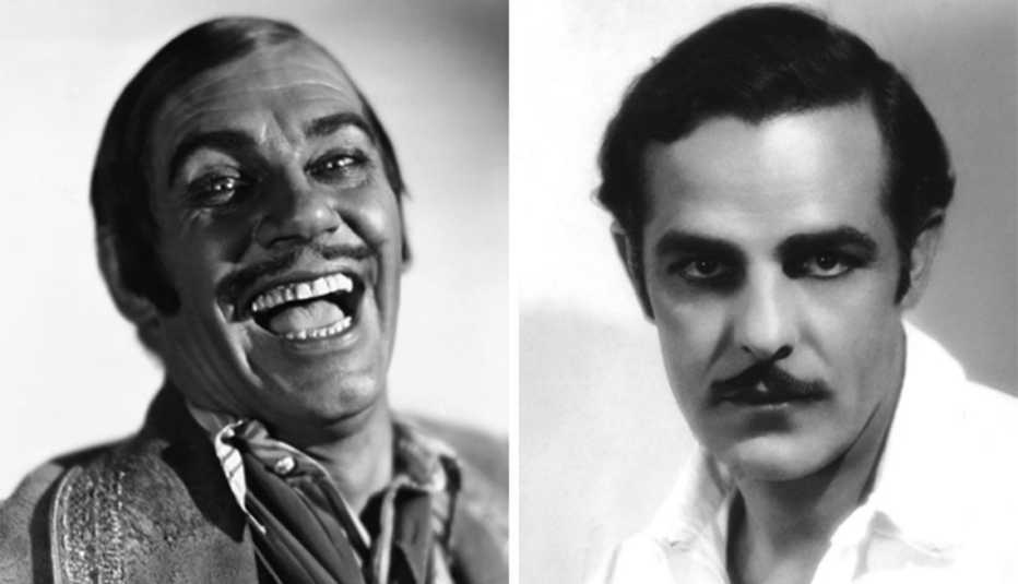 Versión en español de The Bad Man - Walter Huston, izquierda, Antonio Moreno, derecha - Actores hispanos en películas de Hollywood