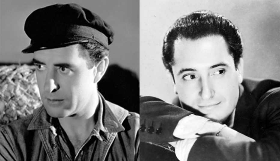 Versión en español de Way for a Sailor. John Gilbert, izquierda, José Crespo, derecha - Actores hispanos en películas de Hollywood