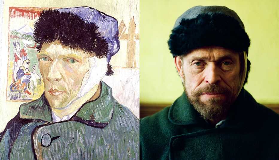 (De izquierda a derecha) Vincent Van Gogh y Willem Dafoe.