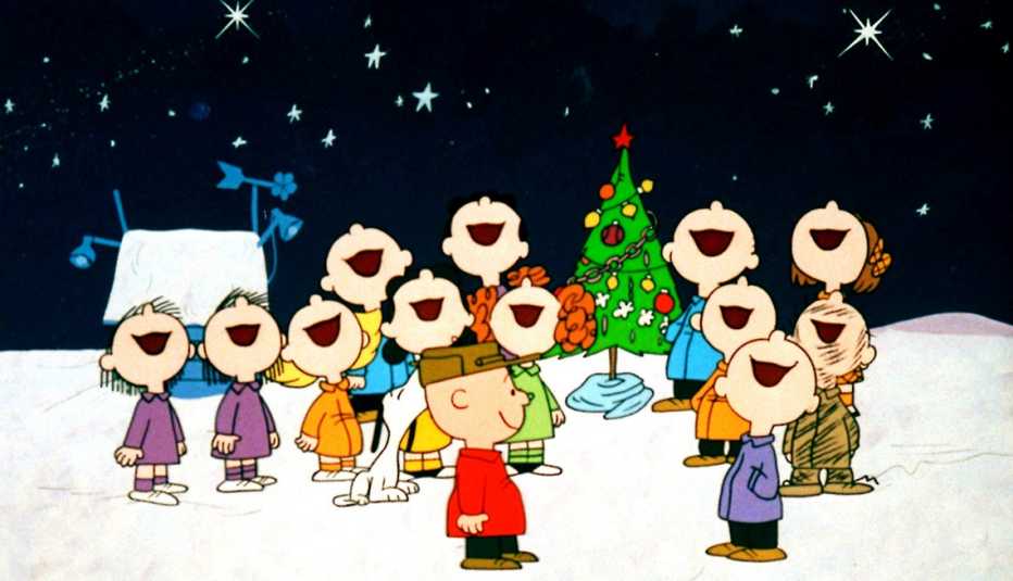 Una escena de A Charlie Brown Christmas.