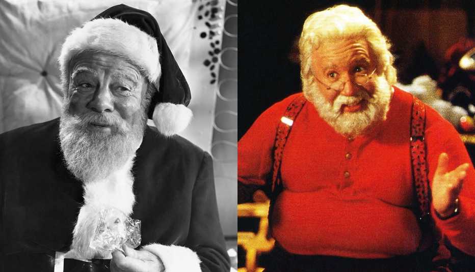 (De izquierda a derecha) Edmund Gwenn en "Miracle on 34th Street" y Tim Allen en "The Santa Clause".