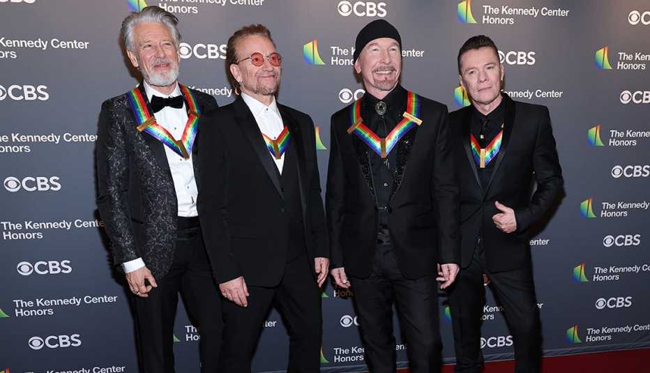 Los miembros de la banda U2.
