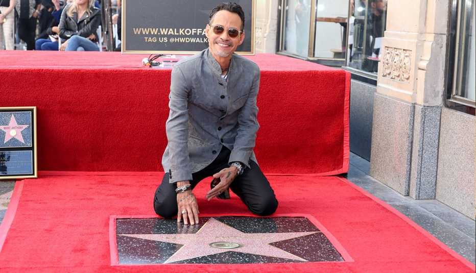 Marc Anthony en la ceremonia donde fue honrado con una estrella en el Paseo de la Fama de Hollywood en Los Ángeles, California, el 6 de septiembre de 2023. 