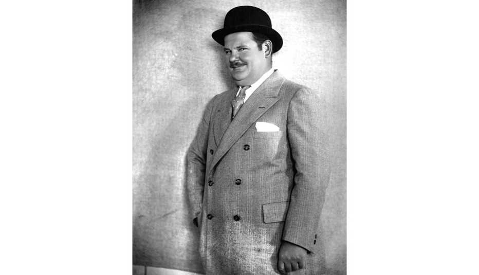 Oliver Hardy en una foto de su juventud
