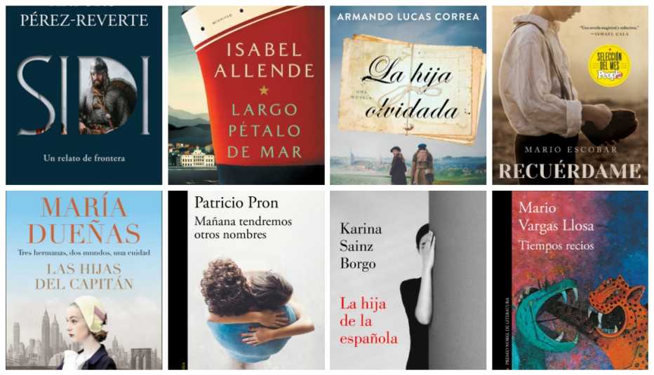 Collage con portadas de libros en español 2019