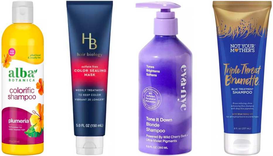 Productos para proteger el color del cabello.