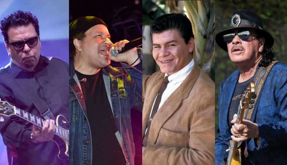 Cesar Rosas de Los Lobos, Asdrubal Sierra de Ozomatli, Ritchie Valens y Carlos Santana.