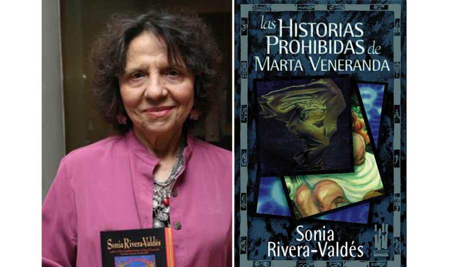 Sonia Rivera-Valdes y libro Las Historias Prohibidas De Marta Verneranda