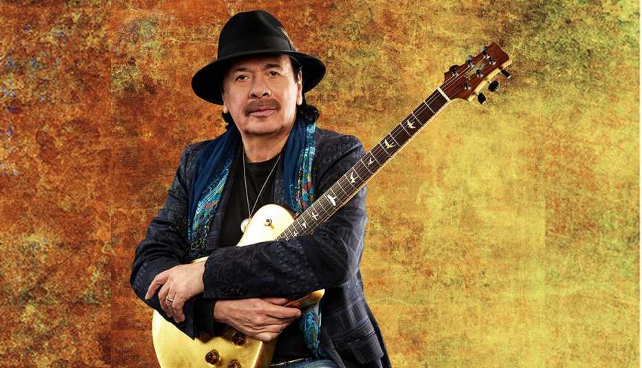 Carlos Santana para la promoción de su álbum Africa Speaks