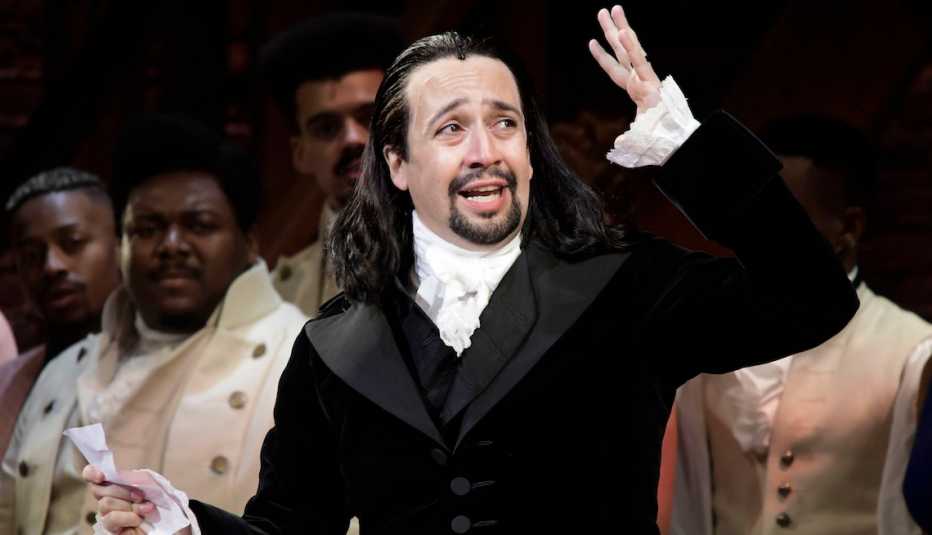 Lin-Manuel Miranda, en una escena del musical Hamilton.