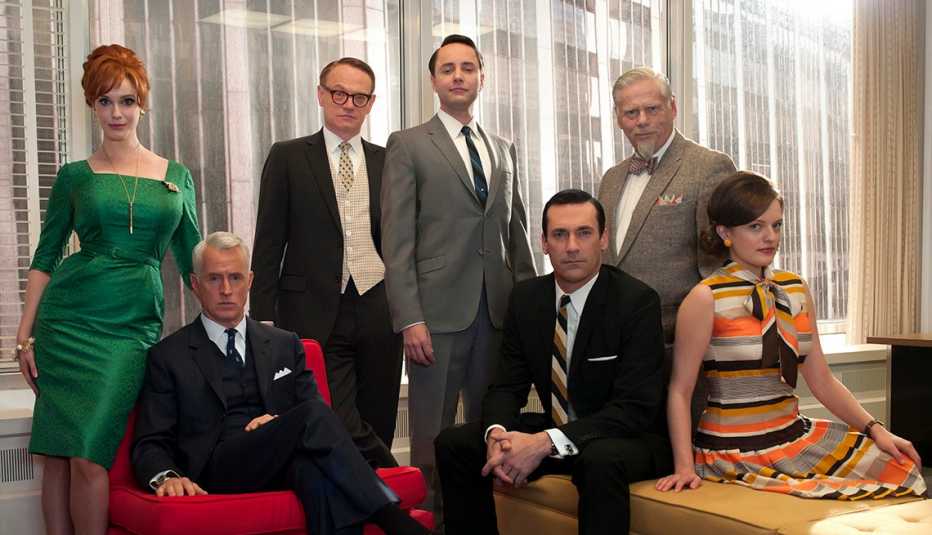 El elenco de la serie Mad Men.