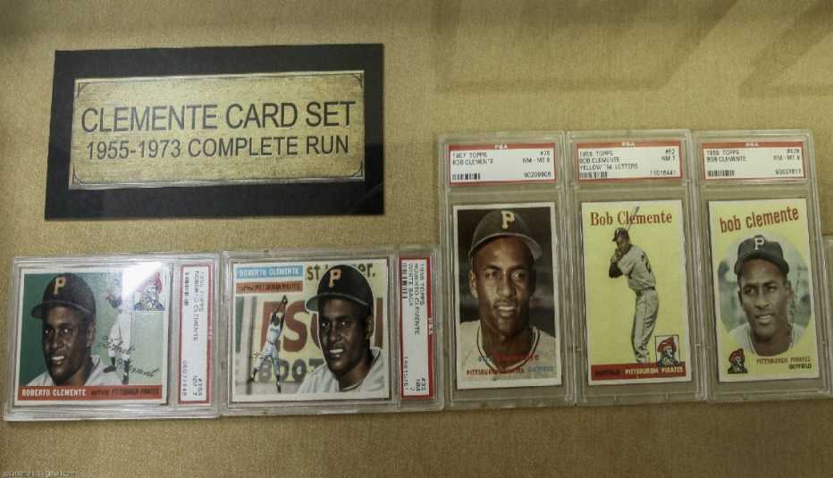 La colección de tarjetas de béisbol de Clemente de The Topps Company.