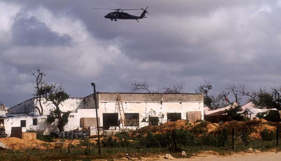Helicóptero del ejército de Estados Unidos en Somalia.