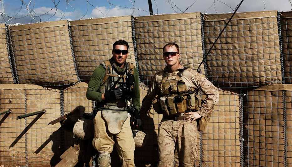 Finnbar O-Reilly y Thomas Brennan en Afghanistan